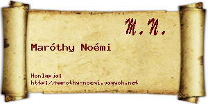 Maróthy Noémi névjegykártya