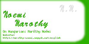 noemi marothy business card